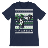 Božićni bostonski terijer izvlačenje majice Santa Claus Sleigh