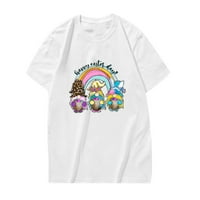 Muške sretne uskrsne košulje Crewneck Egg Bunny Grafički kratki rukav Ležerne prilike Regularna FIT Ljetna za odmor TEE MENS odjeća