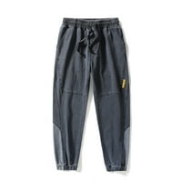 Elaililye Fashion Cargo hlače za muškarce Classic Twill Slacks Radno nošenje muških teretnih hlača