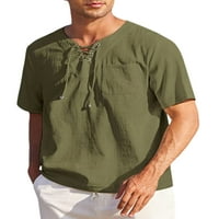Voguele muns ljetni vrhovi kratki rukav bluza prednji džepni majica plaža Osnovna tee obična pulover