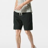 Muška kupaca Klasična puna boja Brzo suho plaža Kratke hlače Elastična struka vuče Vintage Labavi fit