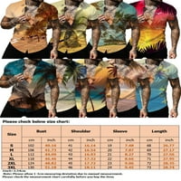 Luxplum muškarci majica s kratkim rukavima Ljetne košulje dolje dolje s vrhovima Redovna fit tee za odmor majica stil i 3xl