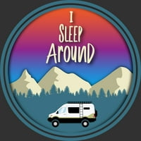 Spavajte oko zivnih automobila Kampiranje i planinarenje Planine Muške ugljene ugljene grafike - Dizajn ljudi 2xl