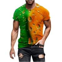 Trendi vrhovi za muškarce Smiješno 3D pivo Print Ljeto Kratki rukav Holiday Poklon Tee Majice Loose