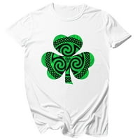 Prodaja Ženska majica St.Patrickovu košulju Clover Print Pulover Cosy Casual Tops Okrugli vrat Tee Majica