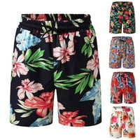 Luiyenes muškarci proljeće ljetne kratke hlače za odmor za odmor za odmor na plaži Pant pantring hawaii ispis laceup labav