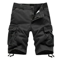 Hlače za muškarce Ravne fit plus veličine Teretne kratke hlače Multi-džepovi opuštene ljetne kratke