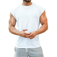 Mens tenk na vrhu teretane Bodybuilding Stringer Workout Cut Fitness Muške majice bez rukava