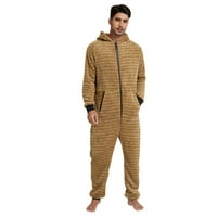 Wofedyo Muške pidžame postavio je muške dugih rukava sa dugmadom sa zatvaračem na dugim rukavima Pajamas