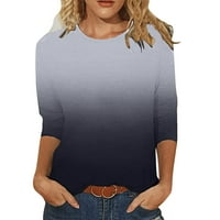 SKPBlutn ženski Ljetni vrhovi rukav modni vrat tisak dugih bluza srednje t Ležerne košulje bluze za žene crvene m