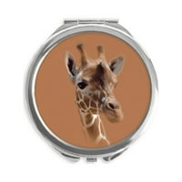 Giraffe bočni rog ručni ručni zrcalni zrcalno okruglo prenosivo džepno staklo