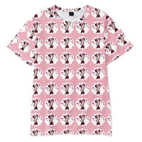 Mickey Mouse & Friends Funny grafički grafički vrat majica za djevojčice dječake odrasli, lični mocik crtani casual top