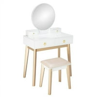 & Vico presjesti i stolište Svjetlo Svjetlo Luksuzan pravi drveni toalet tabela Jednostavna stola šminke