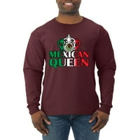 Divlji bobby meksički kraljica latino pride, majica s dugim rukavima, maruon, x