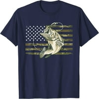 Tree Ribolovno maskirsko američko američko zastava bas ribarski ribar Camo majica