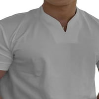 Muški V-izrez ugrađeni kratki rukav Ležerni majica