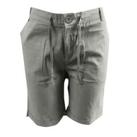 Yievt pamučne joge hlače za muškarce čišćenje čista prozračna labava kućna odjeća Sportward Lounge kratke hlače Comfort Comfort strukske kratke hlače sive s