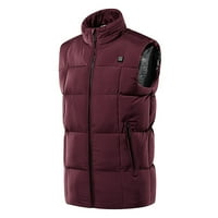 KreativearRowy grijaći prsluk za muškarce zimska topla jakna bez rukava modni kaput veličine M-5XL zone grijanje USB punjenja