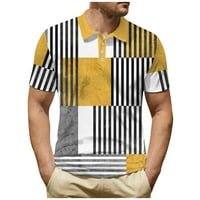 Muška ljetna bluza Muškar V-izrez kratki rukav Ležerna majica sa bočicama sa dolje Redovna rebrasta ovratnik Grafički tee Top XL