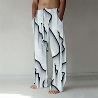 Ležerne hlače za muškarce 3D tiskano dugačko crtanje