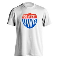 Univerzitet u zapadnoj Georgiji Wolves Uwg Go West Shield Logo Majica kratkih rukava