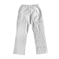 Casual pantalone za muškarce Modni casual pune boje pokušajte prozračan pamuk i posteljina džepa elastična struka Velike veličine hlače pantalone