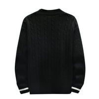 Muški kardigan džemper V izrez Casual Soft Dugim rukavima niz jakard pleteni džemper čvrsti boje labavi