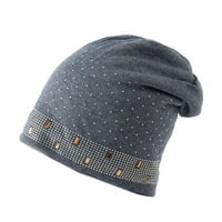 Heiheiup Womens Flannel Hat Winter HATS za žene Muškarci Mekani Slouchy Termal Hat izolirani topli muški