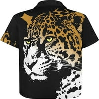 Jaguar Muška košulja spušta se na kratkim rukavima Havajske košulje Top za poslovno na plaži