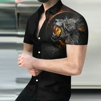 JMntiy Muška zaštita od sunca Majica T-majica 3D Nezaviđajuća Redovna štampana majica kratkih rukava Modna majica Top bluza Clearence