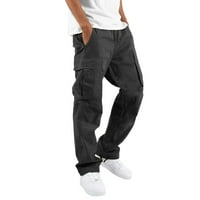 Muškarci Puni casual više džepova na otvorenom ravno tipa Fitness hlače Teretne hlače Muške labave pantalone pantalone pantalone