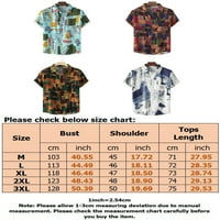 Ljetne tropske havajske majice za muške labave ležerne salon radne majice s kratkim rukavima Havajski