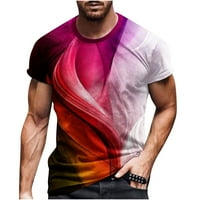 Jsaierl Muške grafičke majice Ljeto 3D uzorak majica Slim Fit s kratkim rukavima TOPLY TOWELTY T majice