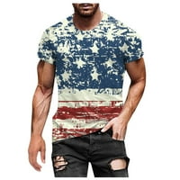 Corashan Graphic Tees Muška majica za muškarce, Muška američka zastava Majica Patriotski Tee kratki