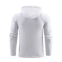 Pimfylm muški duksevi duksevi za mensweatshirts bijele s