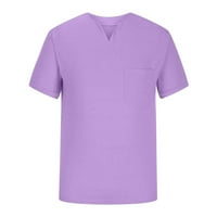 TKLPEHG majice za muškarce Solid Boja V-izrez TEes majice Ljetni vrhovi labavi bluza trendy casual comefy