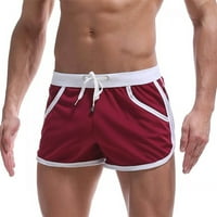 FESFESFES muški kratke hlače Ljetne casual tanke bokserske kratke hlače zračne prozračne uske uklapaju sportske kratke hlače opružnim uštedom čišćenja