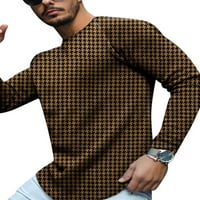 Muška majica s dugim rukavima Plus size Crew vrat Slim Fit Jesen zimski osnovni vrhovi pulover bluza