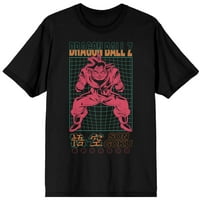 Zmaj Ball Z Son Goku Kaio Ken Grid Muška crna majica - mala