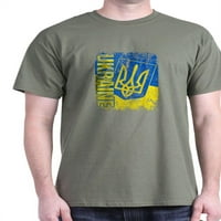 Cafepress - Ukrajinska zastava Vintage uznemirena ukrajinska majica - pamučna majica