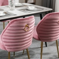Velvet Stolice, tkane tapecirane bočne stolice s bačvama i obloženim sjedalom jastukom, akcentna stolica
