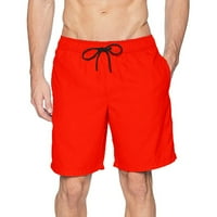 Aaiaymet Muška kupačka prtljažnika Sportska mreža Plaža Kratke hlače Brzo sa unutrašnjim casual pantalonama Muške kratke kupaće kostimi, crveni medij
