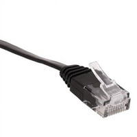 u. AWG Cat Flat Ethernet patch kabel, crni