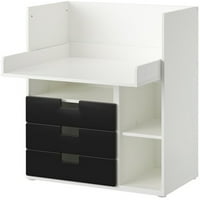 IKEA Desk sa ladicama, bijelom, crna 2.142311.3010