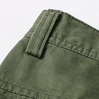 Entyinea muške modne teretne hlače Stretbene struke Izdržljive riptop teretne hlače zelene 36