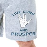 Star Trek Mens 'Spock Live Long i Prospection Sleep Pajama Shorts