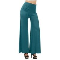 Idoravanske ženske pantalone Weines Womens Labavi visoki struk široke hlače za noge Vježbajte naslonu Ležerne pantalone Yoga teretane Flarne hlače