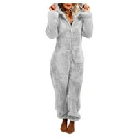 JMntiy ženske kombinezone s dugim rukavima Pajamas casual zimske tople za spavanje Rompe