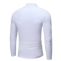 Muška košulja Zima toplo nisko ovratnika modna termalna rublja Osnovna obična bluza Pulover dugih rukava za muškarce