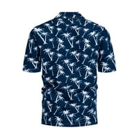 Havajska majica za muškarce kratkih rukava od ispisanog gumba dole ljetne plažne haljine